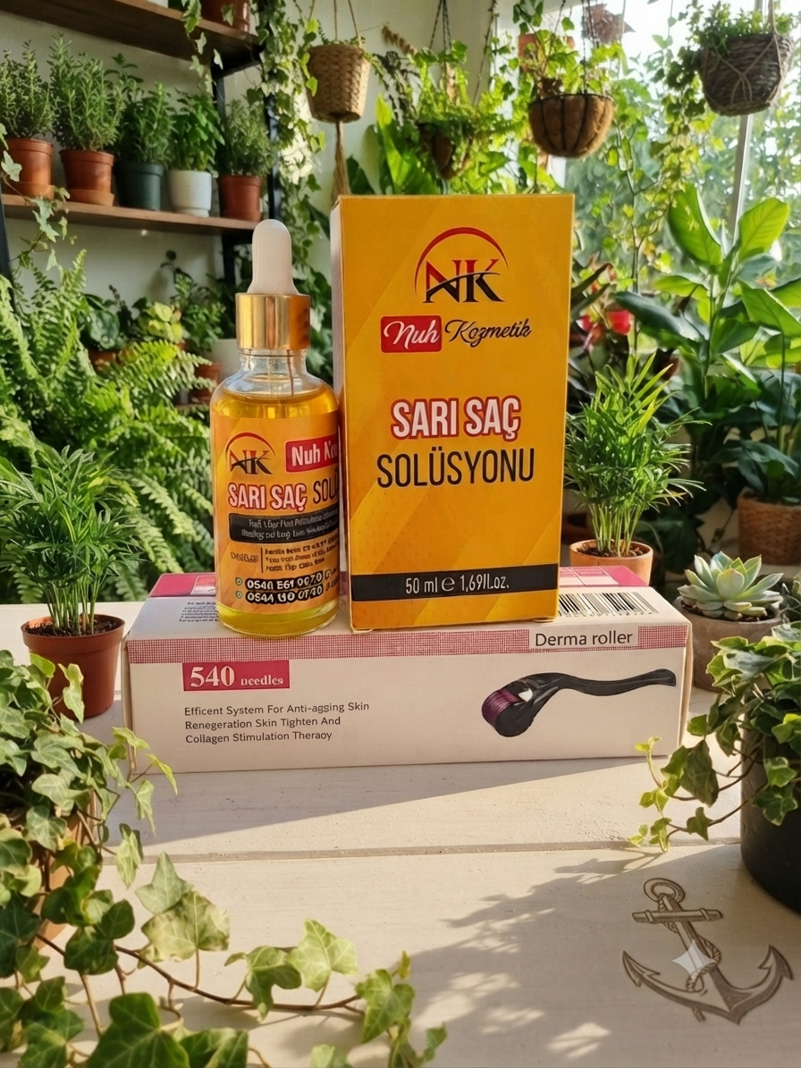 SARI SAÇ SOLÜSYONU +DERMOLER TARAK